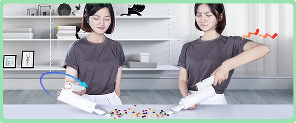 持ちやすい角度で掃除が楽に