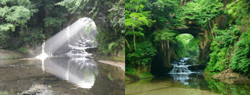 亀岩の洞窟(提供：千葉県君津市)