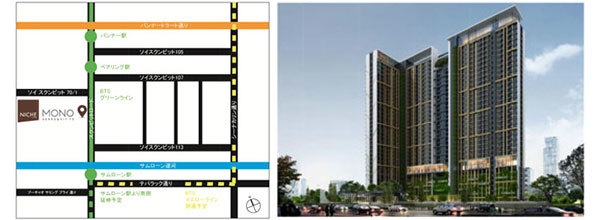 『Niche Mono Sukhumvit(ニッチ モノ スクンビット)70』計画位置