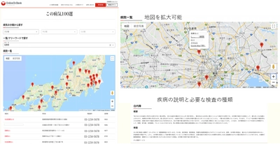 オンラインドクターバンク「この病気100選」サービス開始、患者の「どうしたら？」を解決するオンライン診療