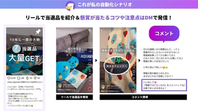 使用機能：自動応答【投稿・リールにコメントされた時】／パネルボタン
