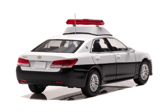 1/43 トヨタ クラウン ロイヤル (GRS210) 警察パトロール車両:右後