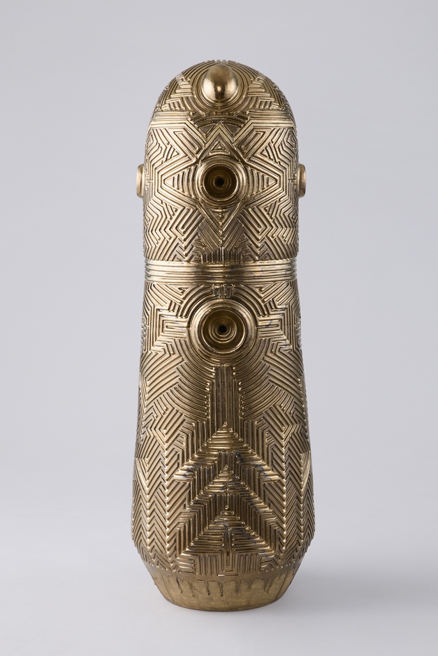 金理 有《煌金彩線刻御社宮司入道》H165cm、作家蔵