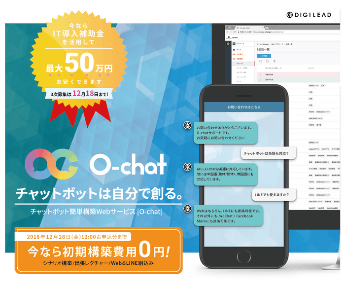 今なら初期構築費用が0円!更にIT導入補助金で半額!