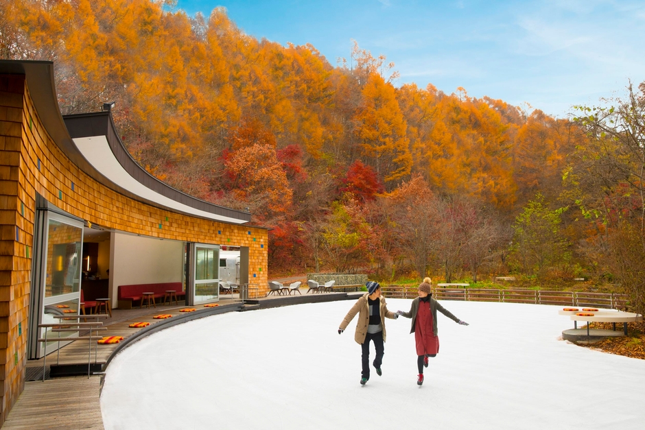 秋のケラ池スケートリンク