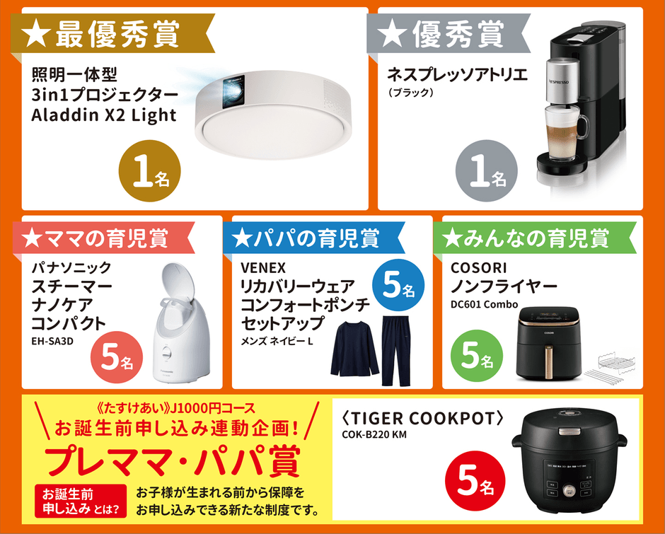 入賞者へは豪華賞品プレゼント！