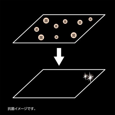 抗菌加工により菌の増殖を抑え、清潔な液晶画面を保ちます。日本工業規格 JIS-Z2801(抗菌加工製品-抗菌試験方法・抗菌効果)の基準をみたしています。