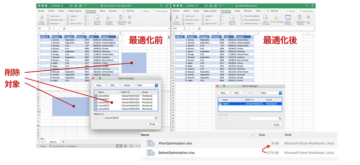 ワークブックの最適化(DioDocs for Excel)