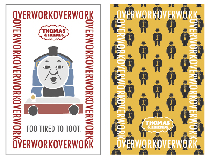 OVERWORK SERIES ステッカー各種イメージ(2)