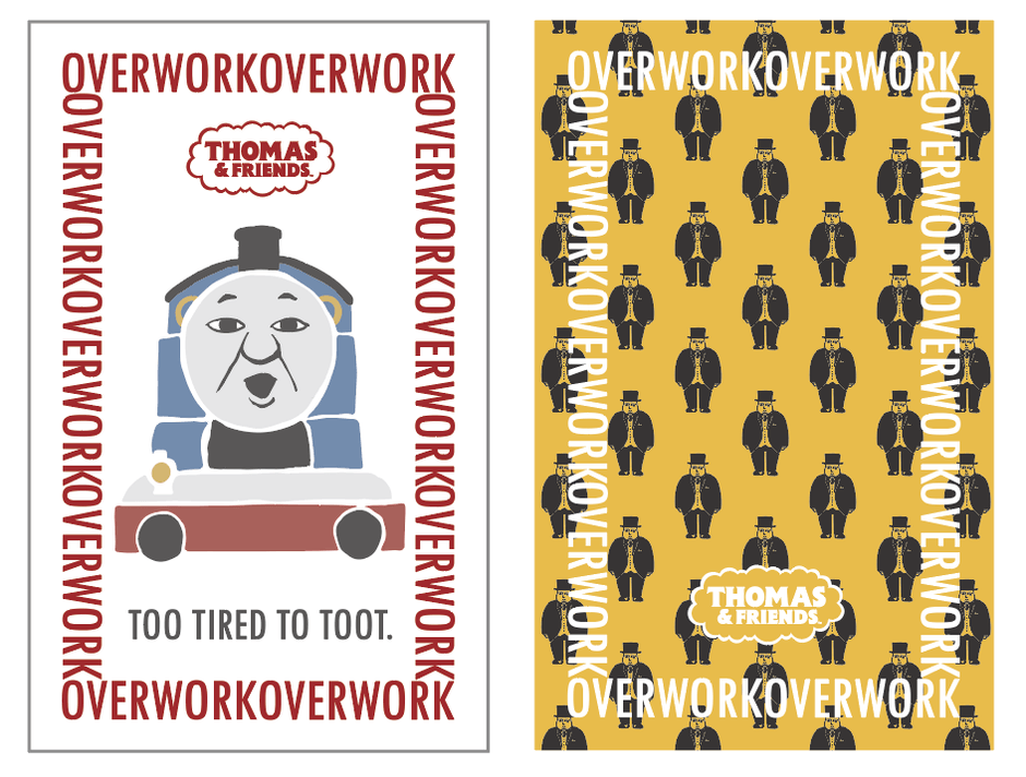 OVERWORK SERIES ステッカー各種イメージ(2)