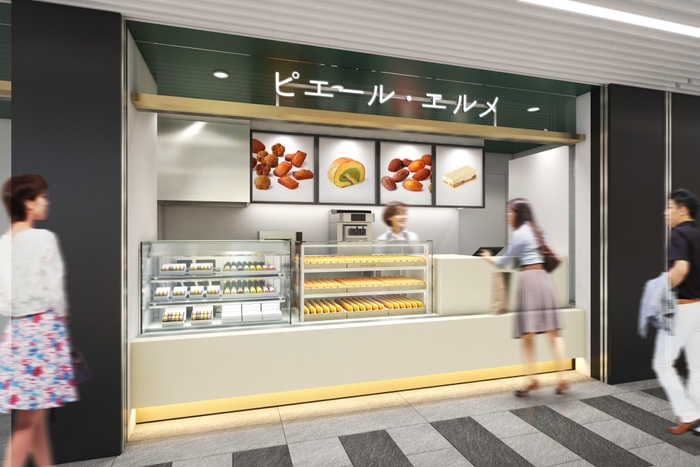 JRと東京メトロの連絡通路に面した店舗