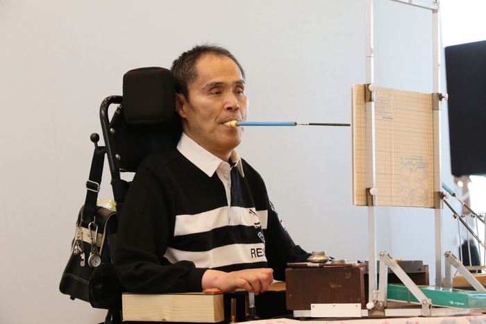 実演画家抜粋 南 栄一(口で描く画家・長野県在住)