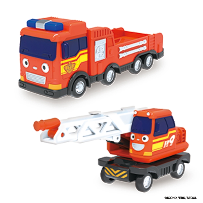 ちびっこバス タヨ おともだちミニカーダブルセット-ヘッダー＆ラダ-