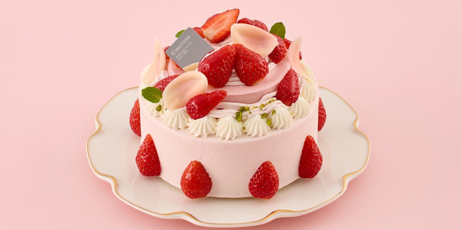 【4月限定・新商品】春のお祝いに旬の苺が華やぐ春色ケーキ「春苺のデコレーション」が登場！