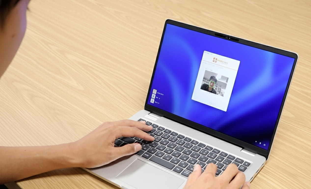 顔認証とパスワードの二要素認証でセキュリティ強化