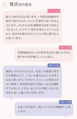 〇〇フレについての賛成派の意見