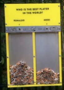 イギリスのタバコのポイ捨て事例