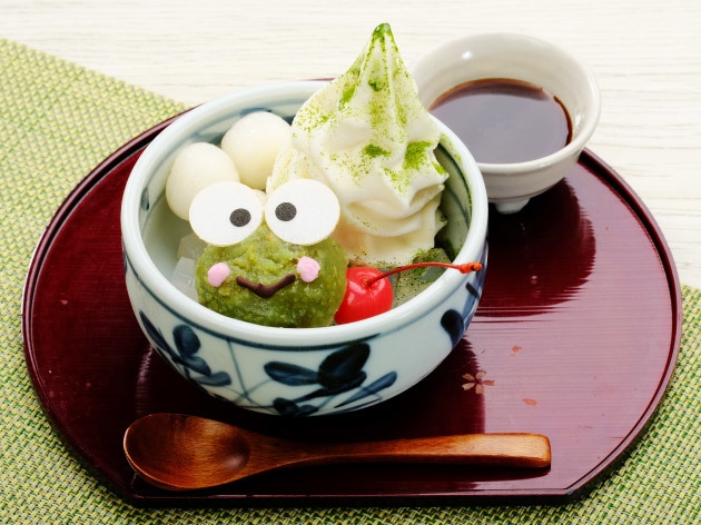 コラボ(2)　けろけろけろっぴのクリームずんだあんみつ　680円(税抜)