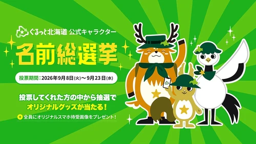 ぐるっと北海道公式キャラクター 名前総選挙スタート!!