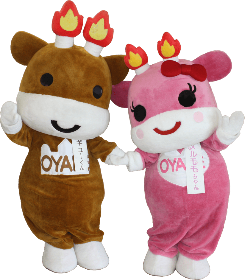 小矢部市 メルギューくん・メルモモちゃん