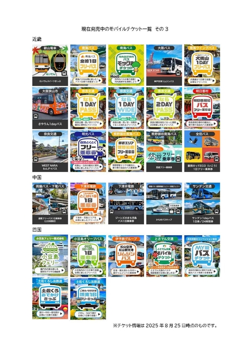 モバイルチケット一覧その3