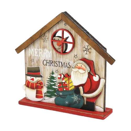 「ウッドデコ Xmas House」価格：1,078円／サイズ：W17×D3.5×H16cm