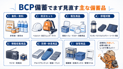 まず見直す備蓄品一覧