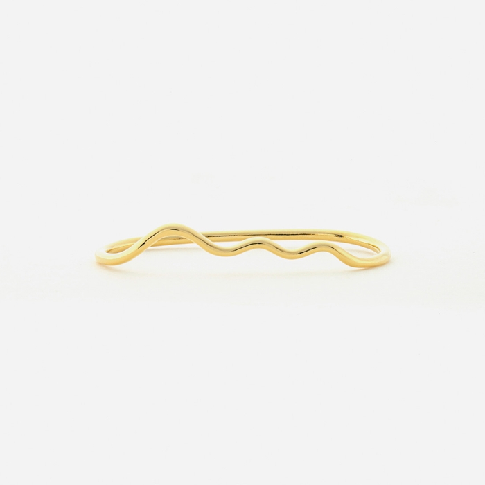 NUWL GLOSS WAVE 2FINGER RING 3