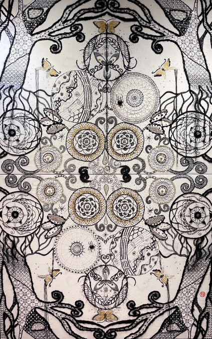 【開闢(かいびゃく)】2022年展示作品 size:1940×1303mm
