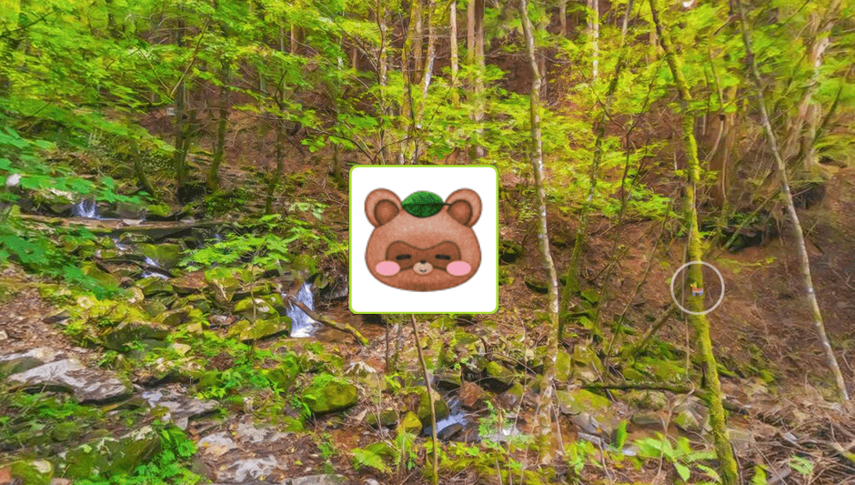 散策路途中でアイコンを見つけると、アイテムが入手できます