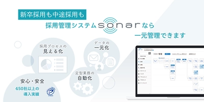 導入実績450社超！高度化・煩雑化する採用業務を 影で支える採用管理システム　 ソフトバンク株式会社の新卒採用業務において 採用管理システム“SONAR”が大活躍