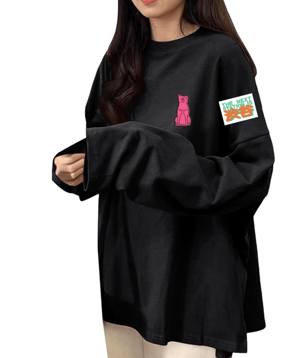 長袖Tシャツ:イメージ※袖にも貼り付け可能。