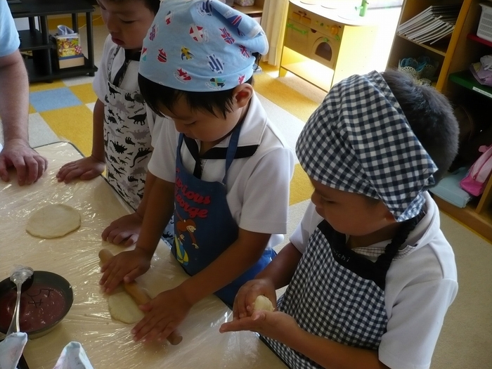 ピザ生地から作りました