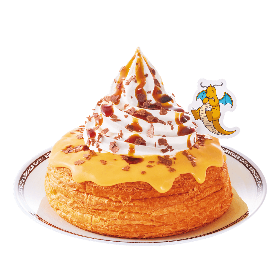 【コメダ珈琲店・おかげ庵】カイリューのシロノワール カスタードプリン