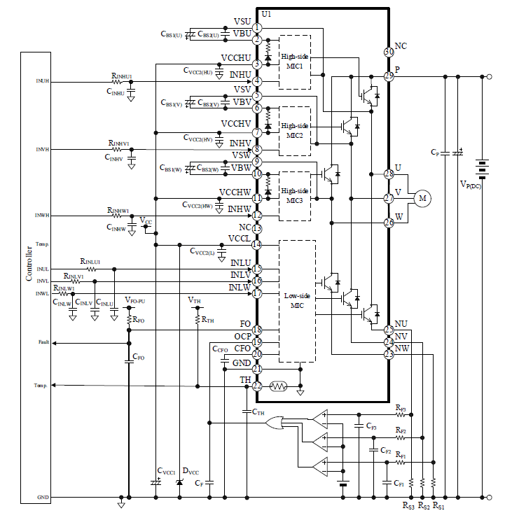 応用回路例(3シャント検出方式)