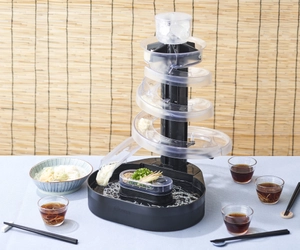 業界初！そうめんポケット付き、自動で流れる 「世界流しそうめん協会」認定商品　 『大人の流しそうめん』が全国の量販店にて4月上旬に発売