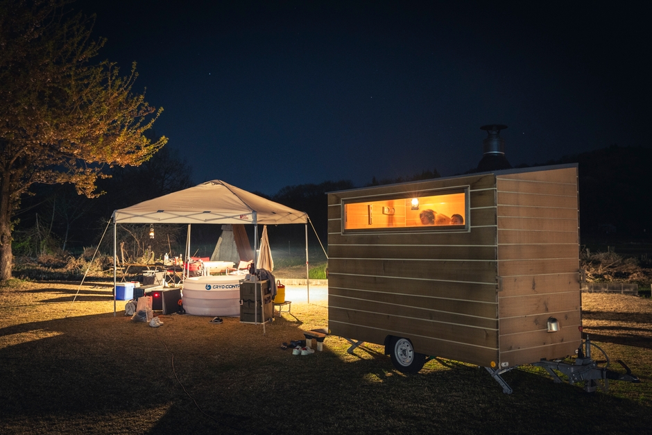 星空を見ながら