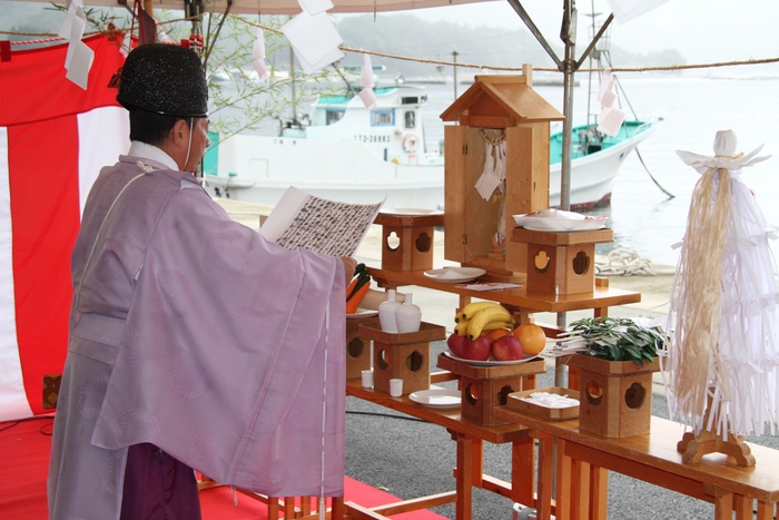 初日に行われた安全祈願祭