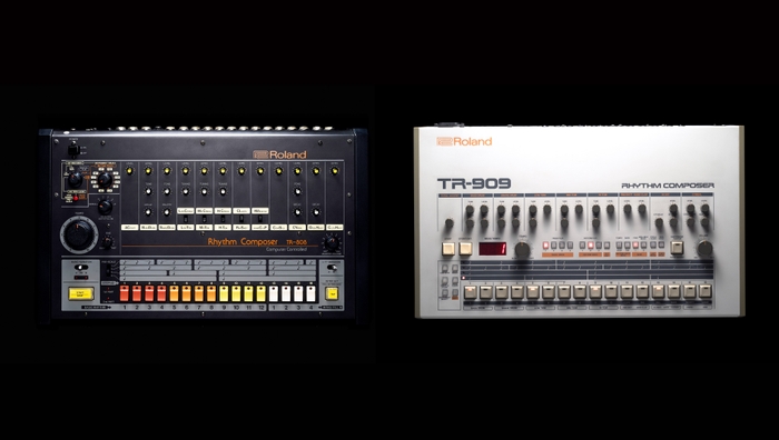 「TR-808」(左)と「TR-909」(右)