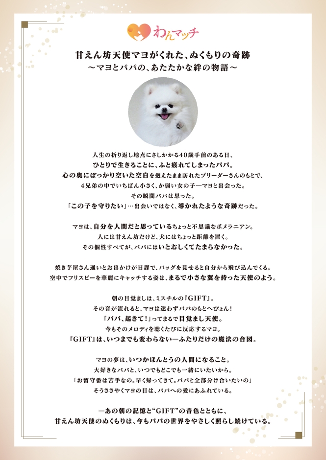 あなたと愛犬の物語 ストーリーレポートイメージ