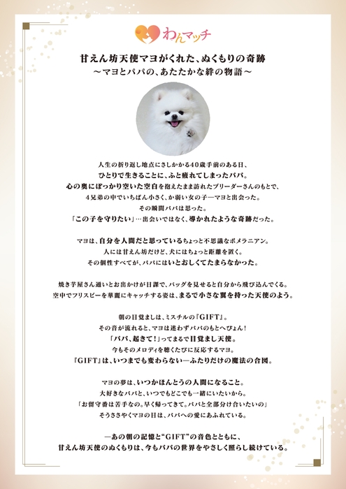 あなたと愛犬の物語 ストーリーレポートイメージ