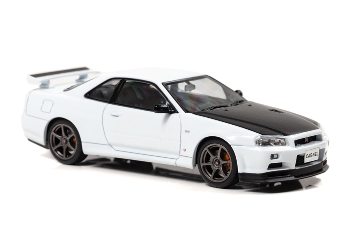 1/43 日産 スカイライン GT-R VspecII N1 (BNR34) 2000 White:右前
