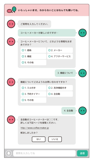 進化するAIチャットボット「AiQon」画面イメージ_2