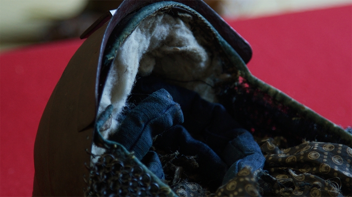 土方歳三 鎖帷子(京時代使用)の劣化部分(一部)