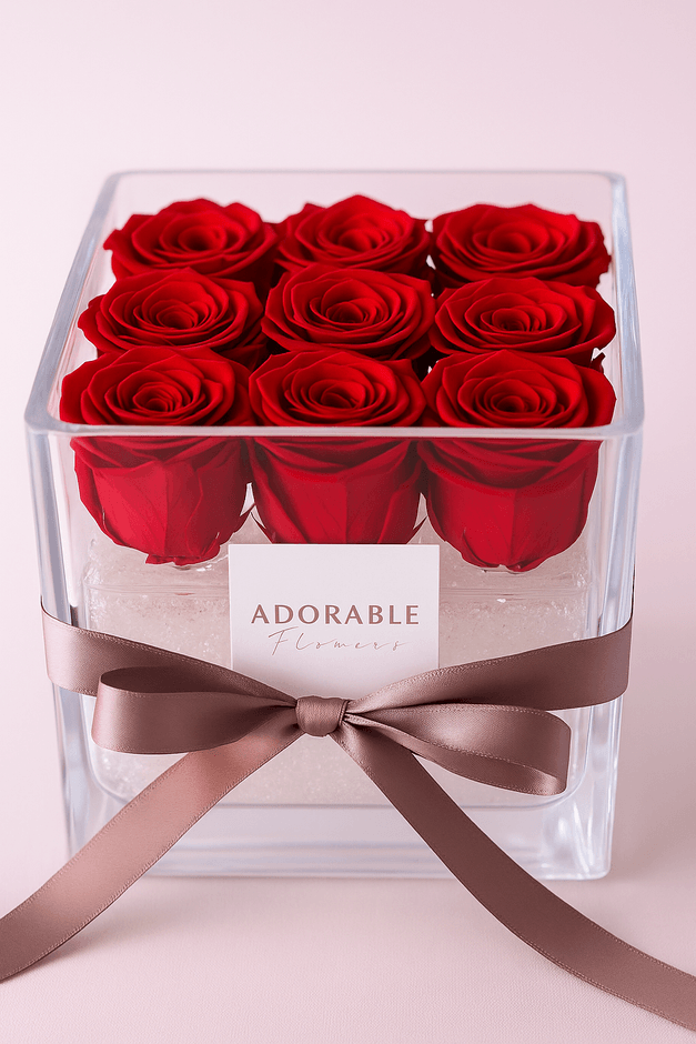 シャンパーニュにバラを浮かべたようなデザインの“CREA　CHANPANGE(クレアシャンパーニュ)”シリーズ。クリアのボックス入りでギフトにおすすめの一品です。