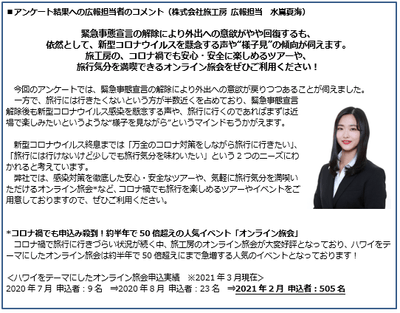 旅工房　広報担当によるコメント