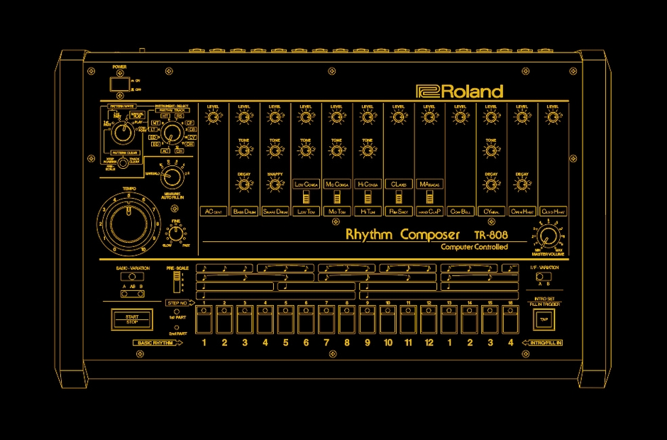 「TR-808」デザイン・ステッカー