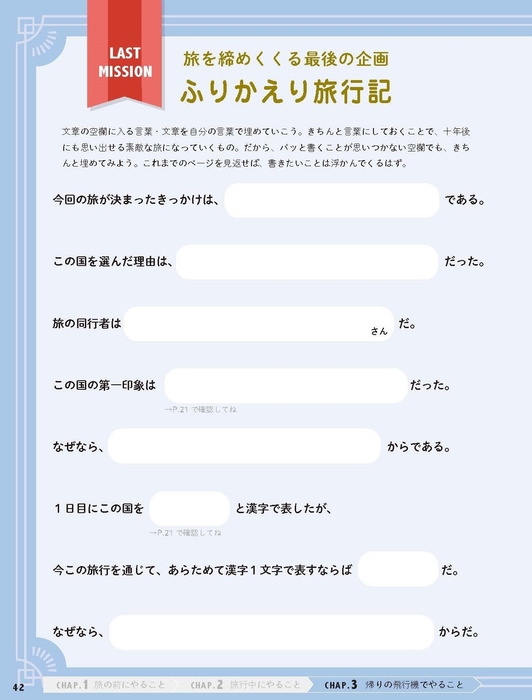 CHAPTER3:「ふりかえり旅行記」