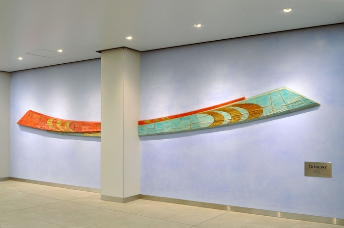 とうきょうスカイツリー駅陶板レリーフ「TO THE SKY」