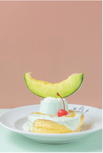 メロンプリンパンケーキ